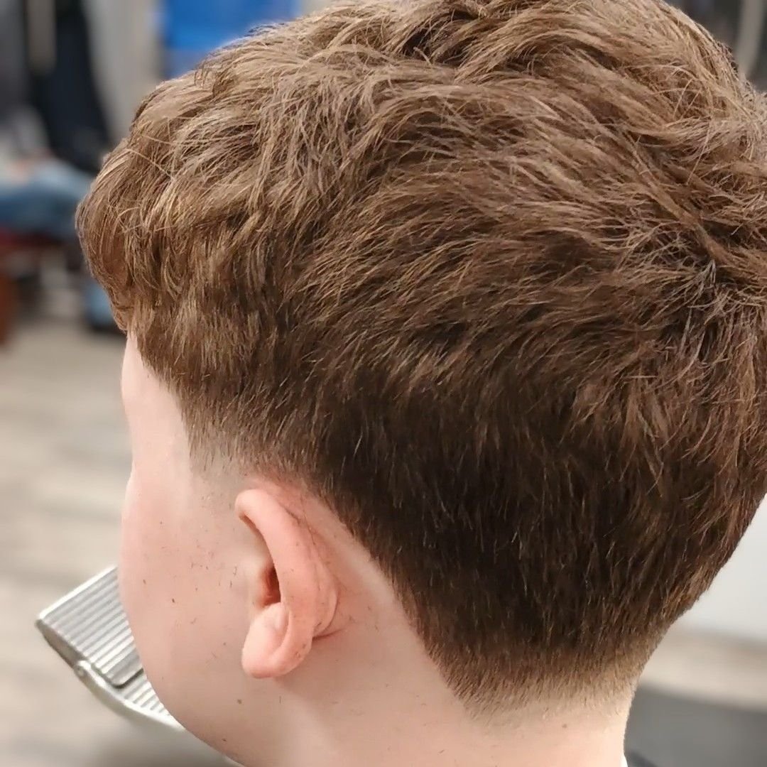 Taper fade with textured top