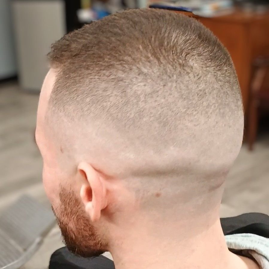 Bald fade — back view