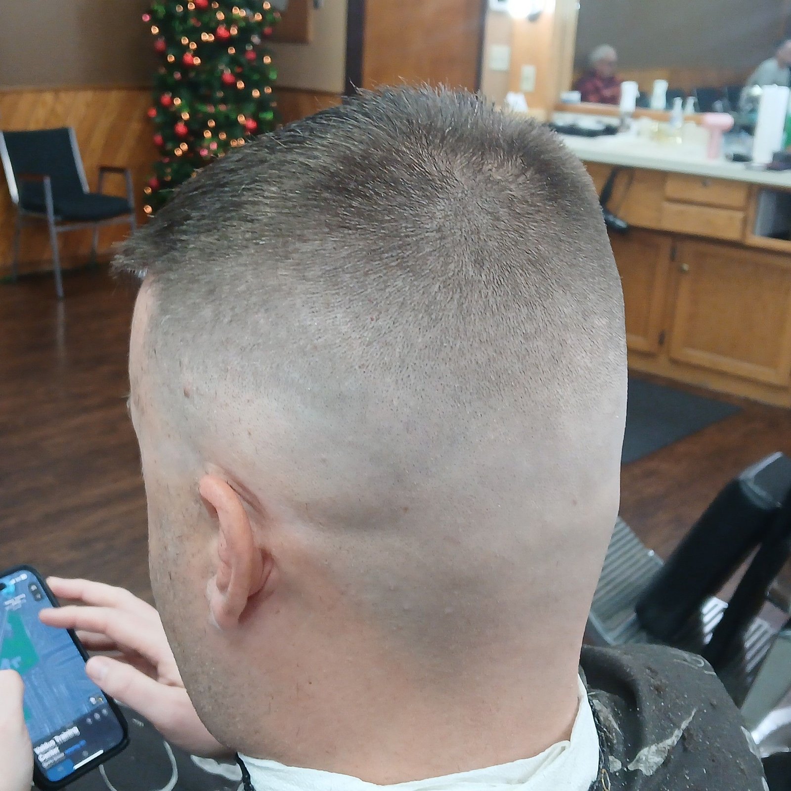 Buzz fade — back view